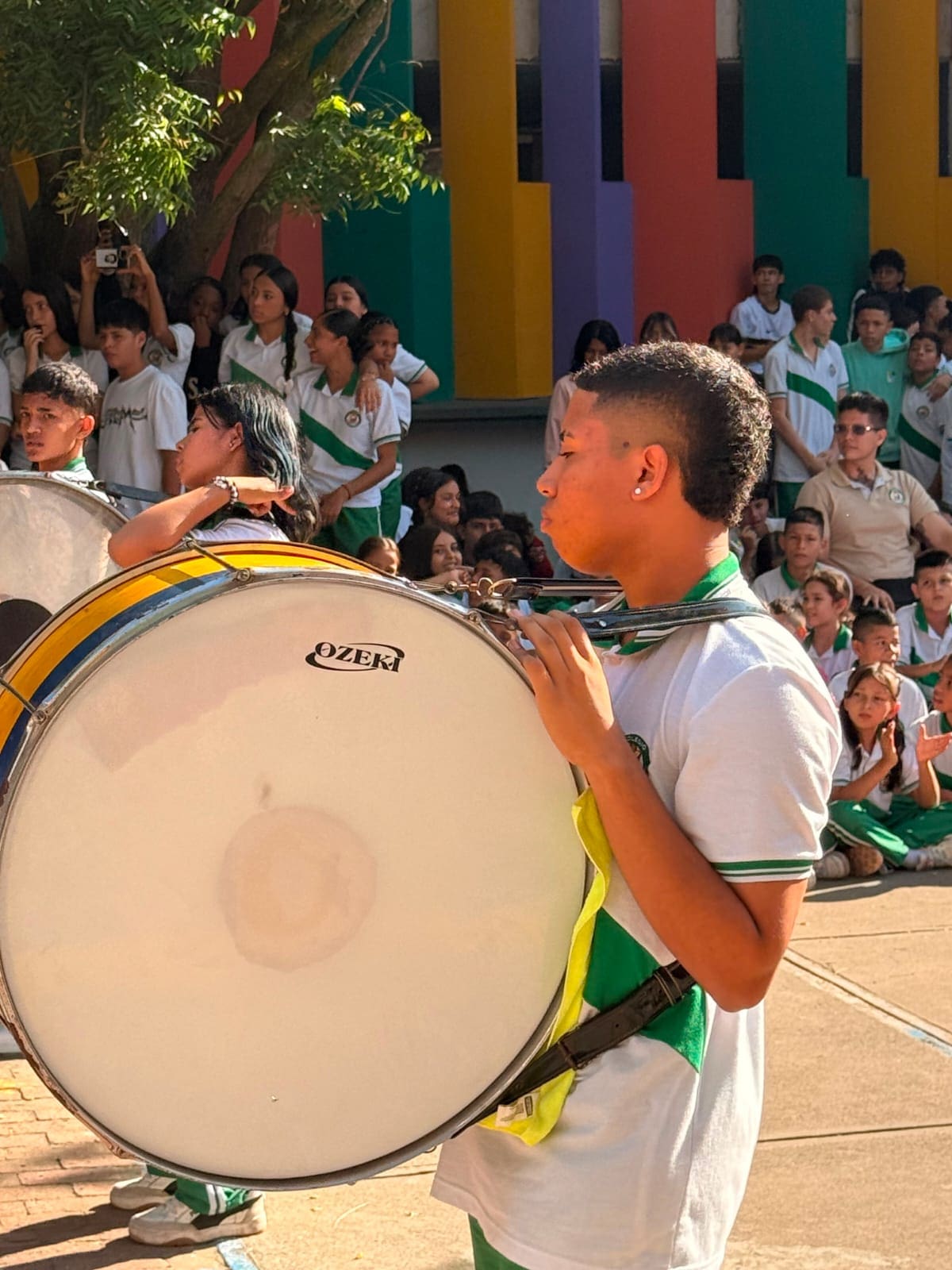 Una banda marcial que transforma vidas en el colegio Mario Morales Delgado.