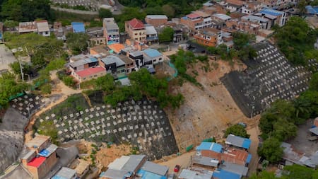 Girón atiende zona de alto riesgo por deslizamientos: el proyecto que protege un punto crítico