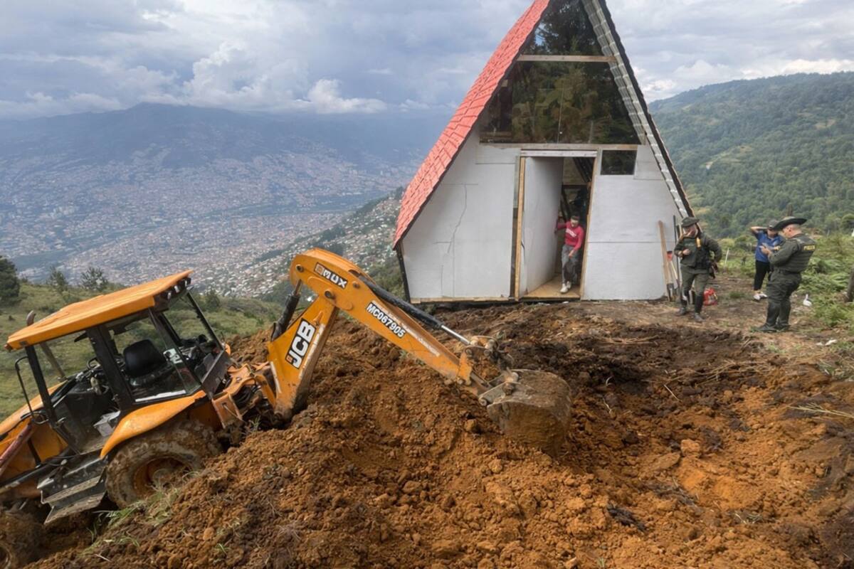 Tras proceso adelantado por la Alcaldía de Medellín, propietario desmontó glamping ilegal en Santa Elena. Foto: Alcaldía de Medellín
