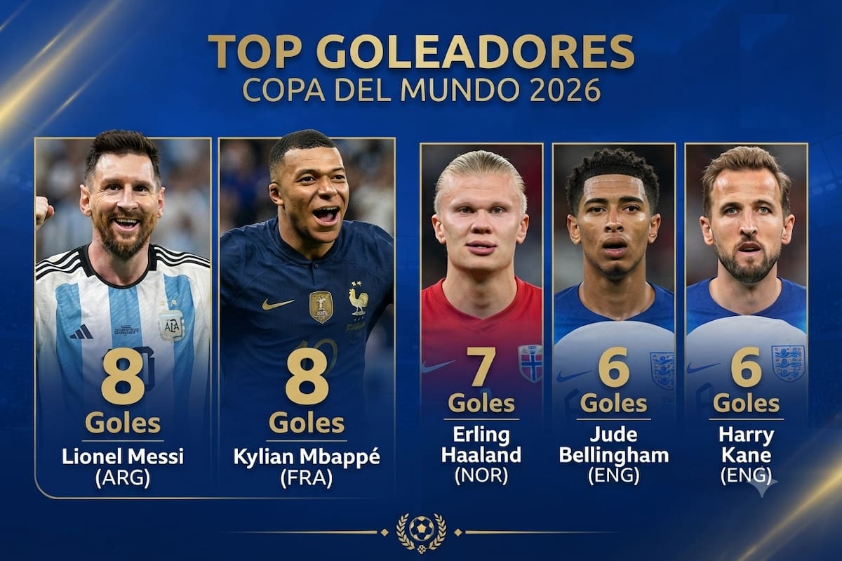 Kylian Mbappé enfrentará a Inglaterra con la posibilidad de superar a Lionel Messi en la lucha por la Bota de Oro del Mundial 2026. /FOTO: IA