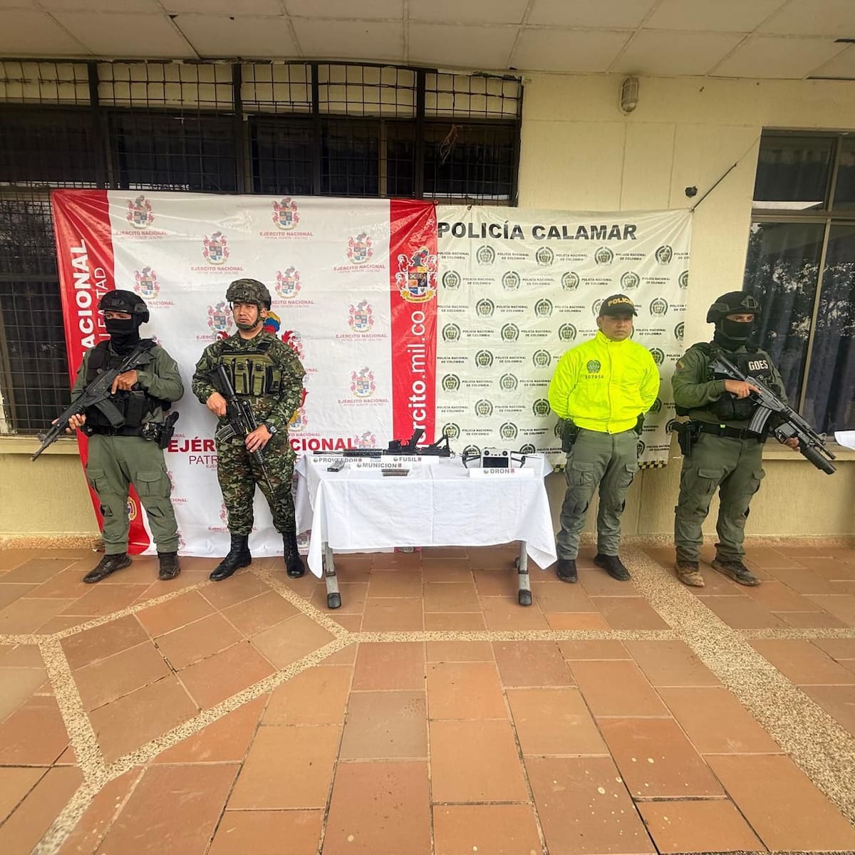 Golpe a las disidencias de las Farc en Guaviare incautan drones y material de guerra Dijin. | Foto: Suministrado