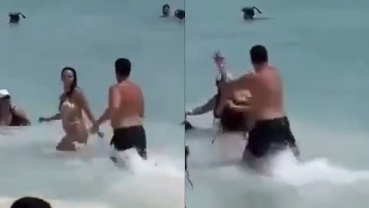 Video impactante se viraliza donde un hombre agredió brutalmente a una mujer en una playa de República Dominicana.