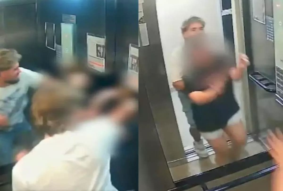Un turista estadounidense agredió a su novia en un ascensor de un edificio en Río de Janeiro, Brasil.
.