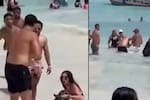Video capta violenta agresión contra dos mujeres en una playa: bañistas golpean al agresor
