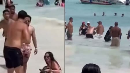 Video capta violenta agresión contra dos mujeres en una playa: bañistas golpean al agresor