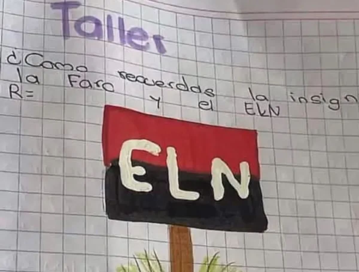 Grave denuncia por tarea con banderas del ELN y las FARC en Villa del Rosario. Foto: X.