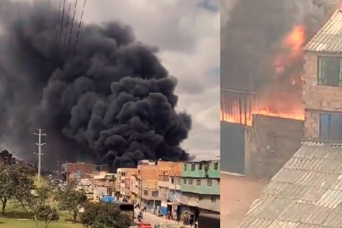Las llamas alcanzaron a propagarse y afectaron a cerca de diez viviendas. Fotos: Captura de video/VANGUARDIA Tomado de video / VANGUARDIA