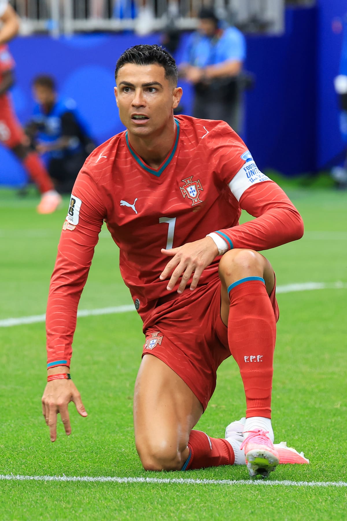 HOUSTON (EEUU), 23/06/2026.- El jugador de la selección portuguesa Cristiano Ronaldo durante el partido del Grupo K del Mundial 2026 que disputan las selecciones nacionales de Portugal y Uzbekistán en el estadio Houston (EEUU). EFE/Carlos Ramírez