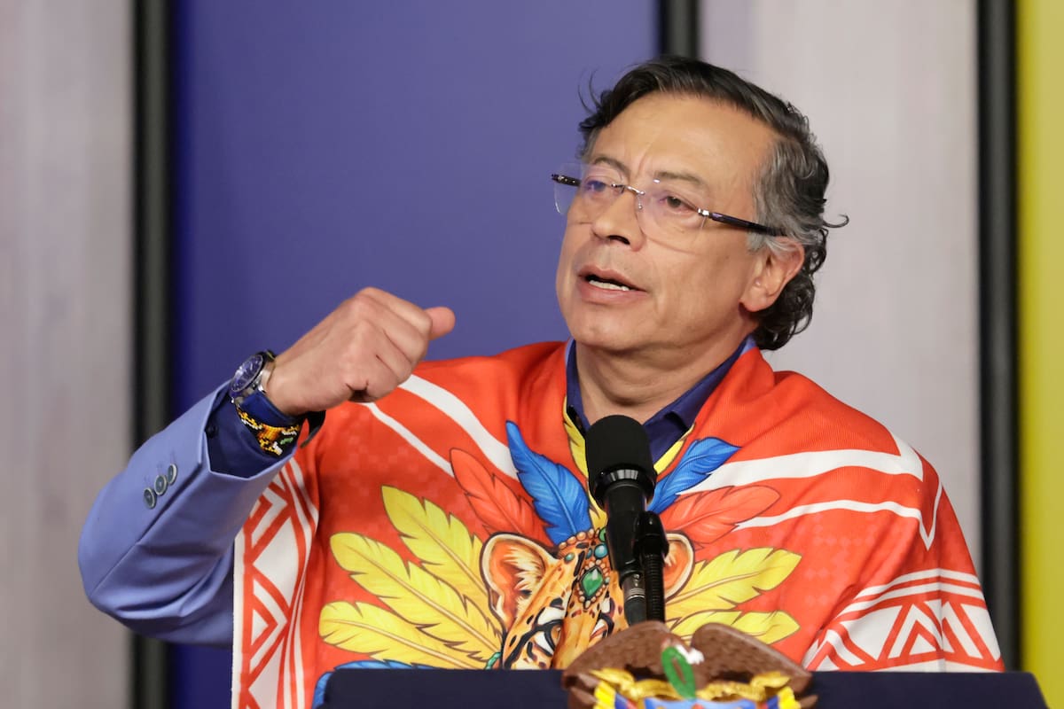 El pasado 3 agosto, el presidente de Colombia, Gustavo Petro, habla durante una rueda de prensa.