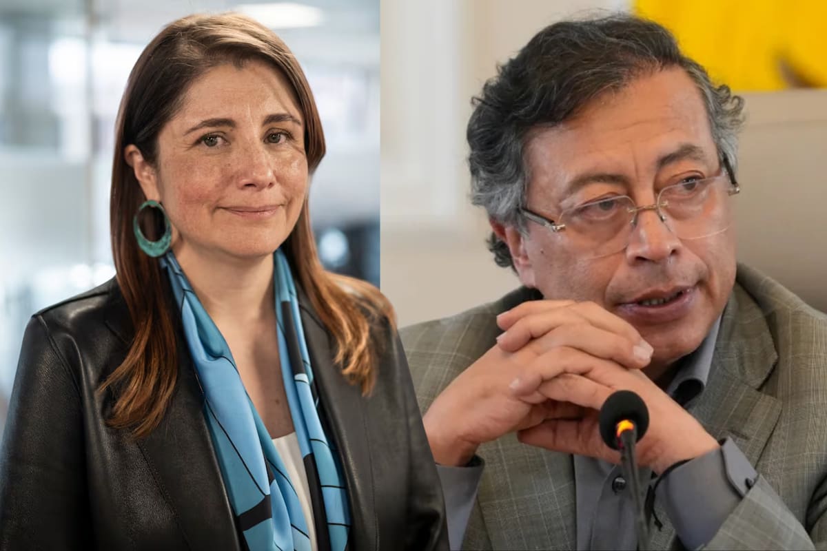 La defensora del Pueblo, Iris Marín y el expresidente Gustavo Petro. Foto: composición VANGUARDIA