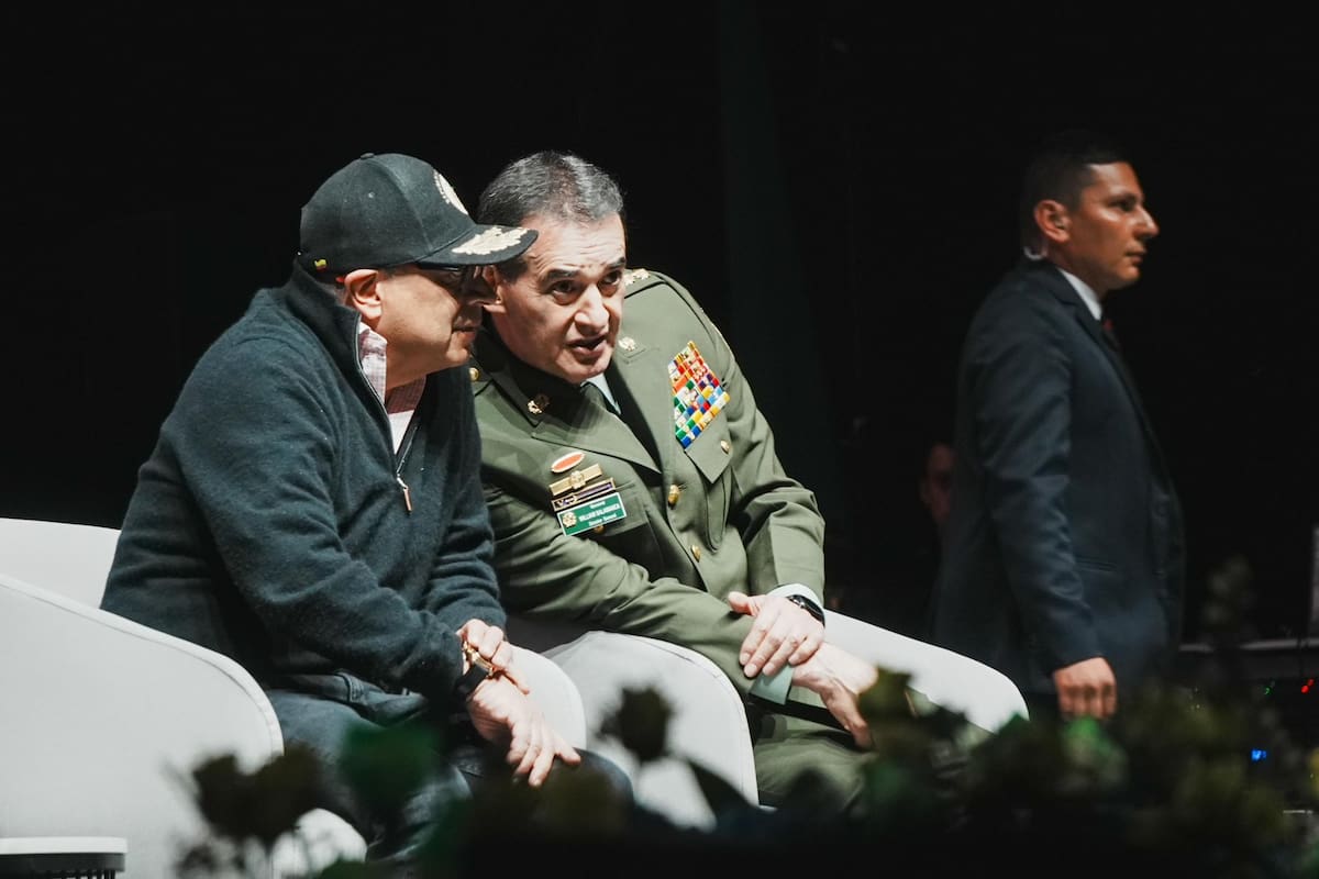 El presidente Gustavo Petro fue rechiflado por sus declaraciones sobre la Policía Nacional.