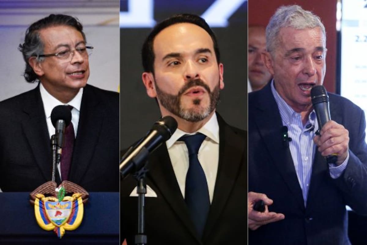 Gustavo Petro, Abelardo de la Espriella y Álvaro Uribe. // Foto: Colprensa.