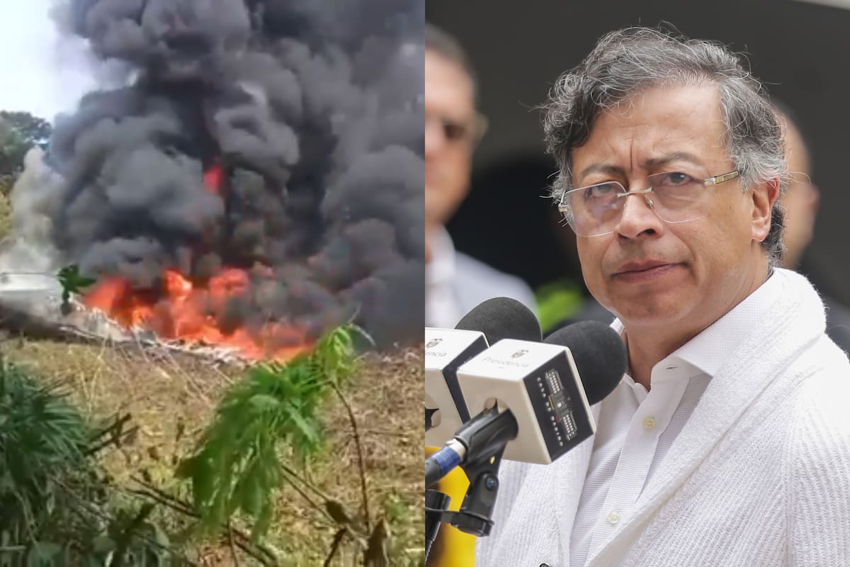 El presidente Gustavo Petro se refirió al accidente del avión militar en Putumayo. // Foto: Captura de pantalla - Colprensa.