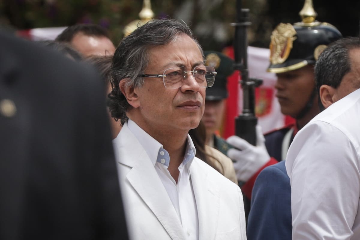 Bogotá. Agosto 07 de 2026. El presidente Gustavo Petro realizó el acto protocolario de despedida de la Casa de Nariño, tras culminar su periodo presidencial.(Colprensa – Catalina Olaya)