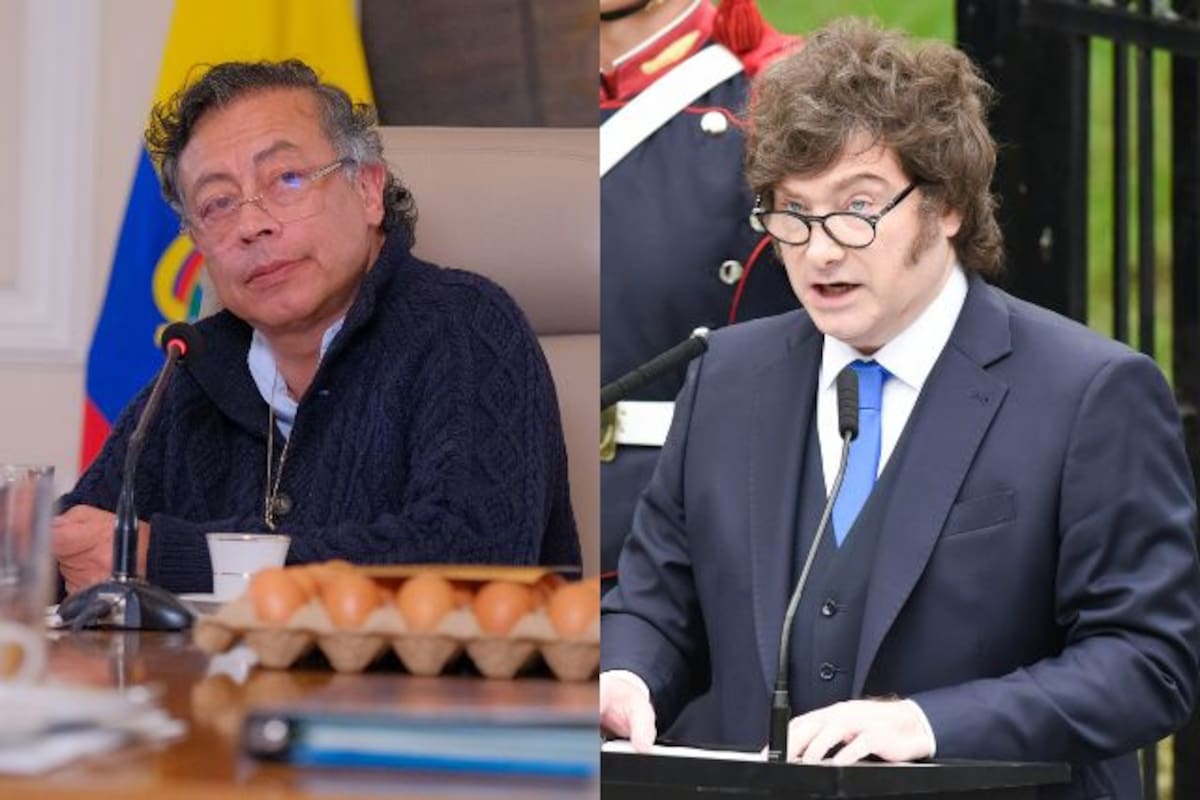 Los presidentes Gustavo Petro y Javier Milei. // Foto: cortesía de la Presidencia de Colombia y EFE