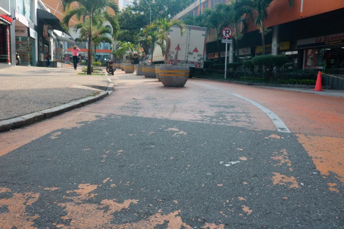 Así luce la pintura de ‘Cuadra Play’, que hasta ahora cumplirá siete meses desde su aplicación.