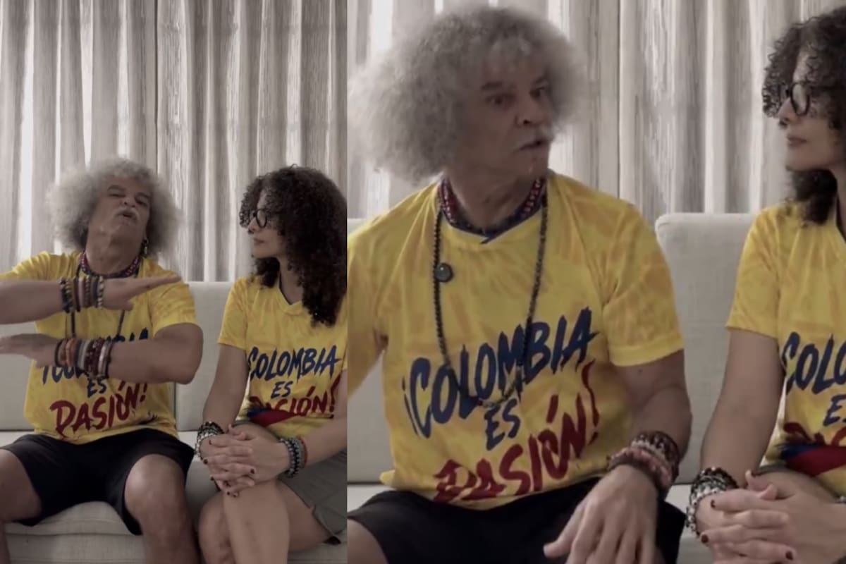 La decisión del VAR de invalidar el gol de Dávinson Sánchez provocó la reacción del 'Pibe' Valderrama, quien habló de una injusticia contra la Selección Colombia. Captura de video // X.
