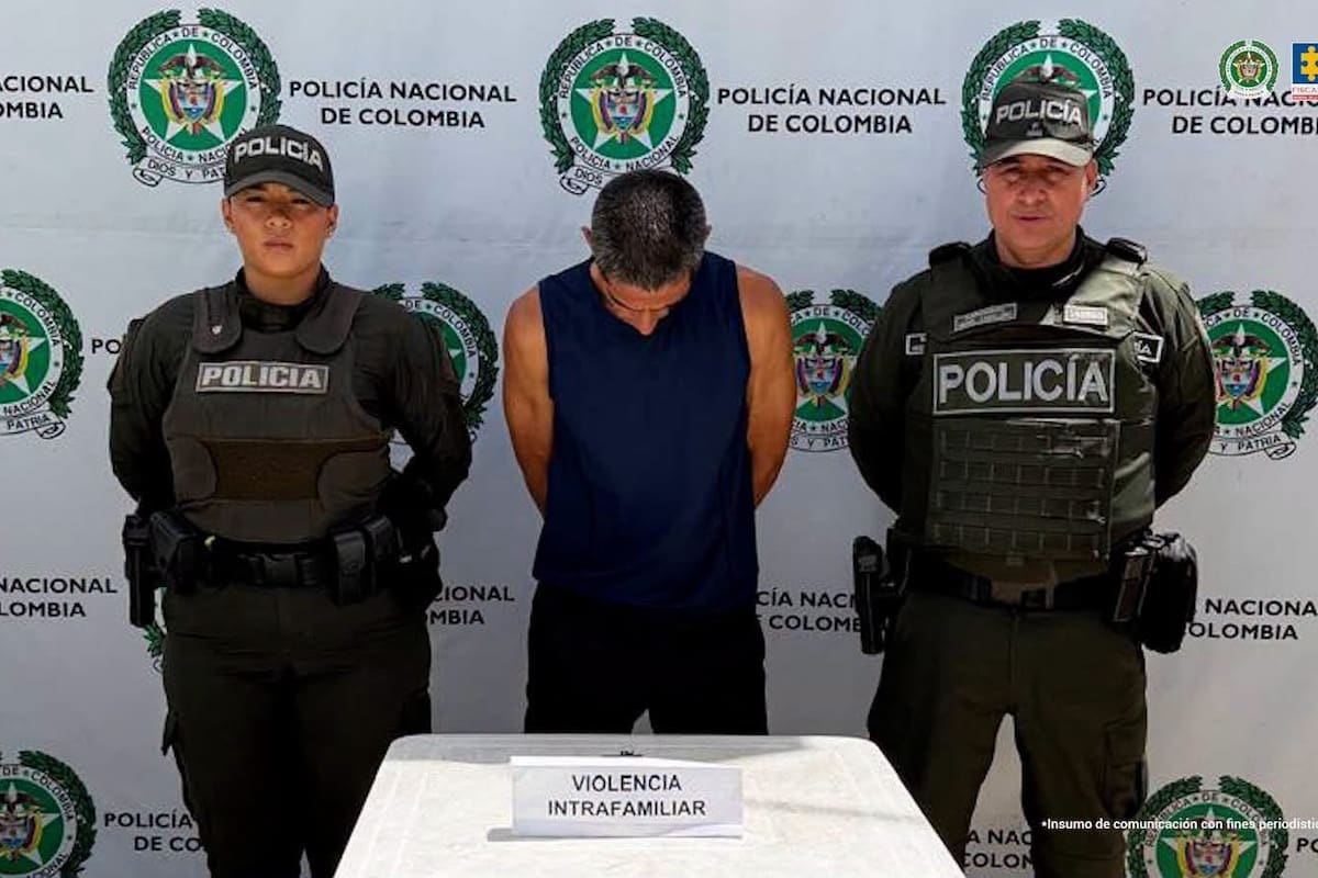 Helbert Samuel Mieles Guerrero, capturado por maltrato intrafamiliar. // Foto: Policía Nacional