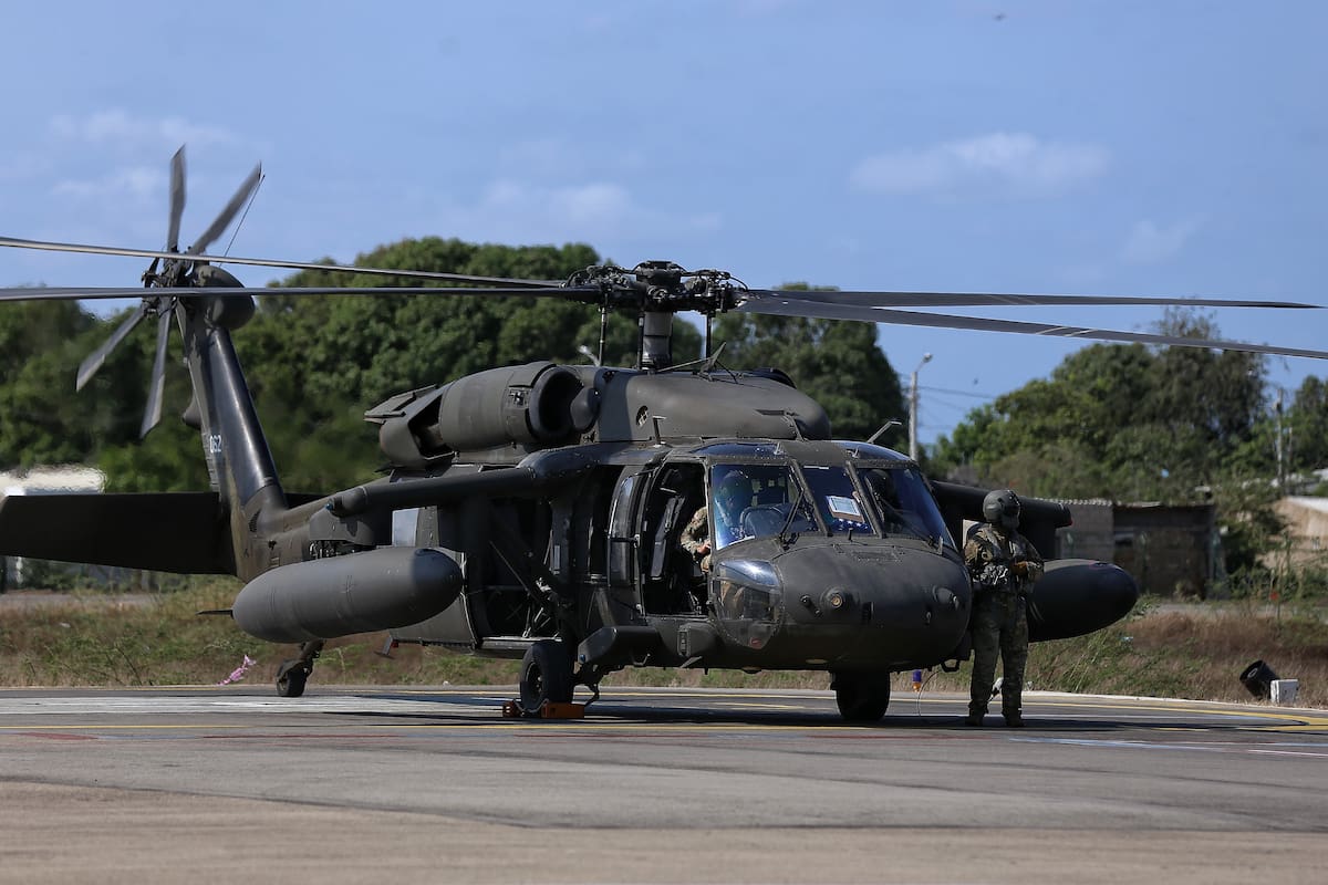 helicóptero del Ejército accidentado // Foto: Colprensa.