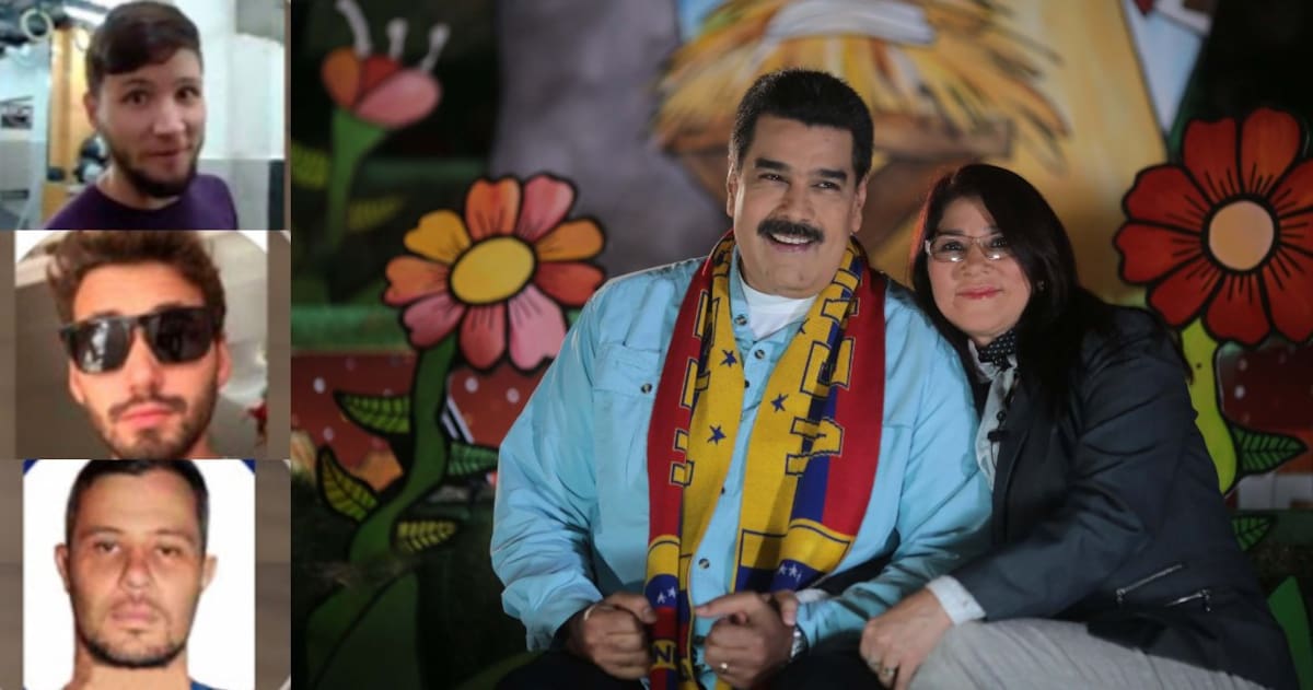 Walter, Yoswal y Yosser Gavidia Flores, los hijastros de Nicolás Maduro.