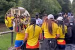 Hinchas subieron a Monserrate para contrarrestar al “brujo de Ghana” antes del Colombia vs. Ghana