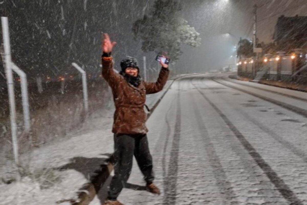 El termómetro llegó a un récord de -7,8° C en la madrugada del miércoles en el estado de Santa Catarina. Twitter / VANGUARDIA