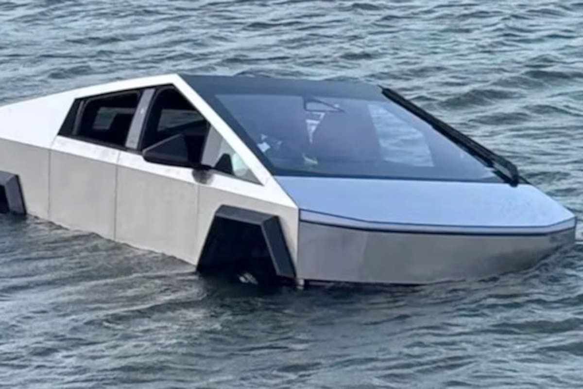 Un conductor en Texas llevó su Tesla Cybertruck hasta el lago Grapevine para poner a prueba la función “Modo Vadeo”, diseñada para circular por zonas con agua.