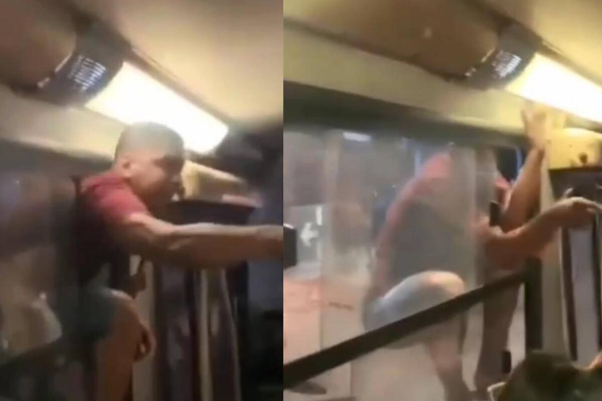 Testigos solicitaron al conductor que aumentara la velocidad, mientras la discusión afuera del vehículo se convertía en una pelea a alta velocidad. Foto: captura de pantalla/Vanguardia