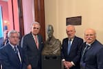 Busto en honor a don Rufino José Cuervo en Academia de la Lengua de España