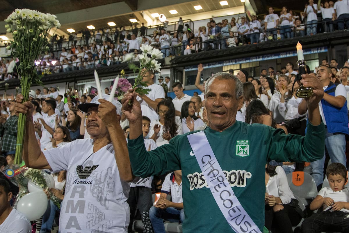 MEDELLÍN. 30 de noviembre de 2016. Homanaje en el Atanasio Girardot a las víctimas del Chapecoense. (Colprensa-El Colombiano)