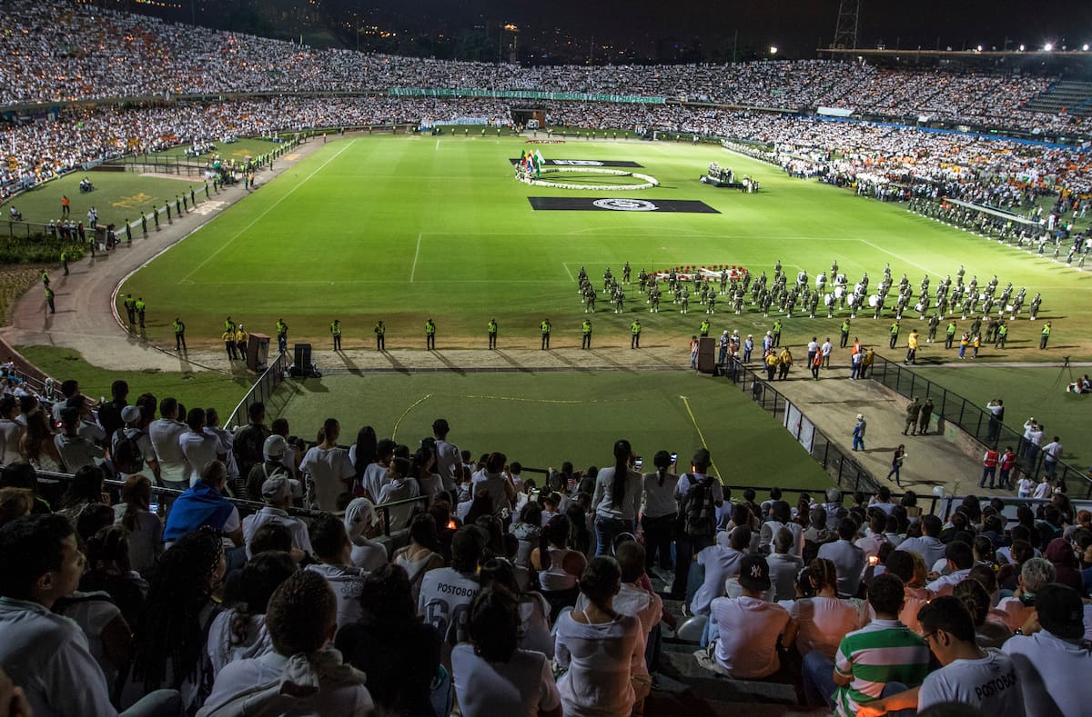 MEDELLÍN. 30 de noviembre de 2016. Homanaje en el Atanasio Girardot a las víctimas del Chapecoense. (Colprensa-El Colombiano)