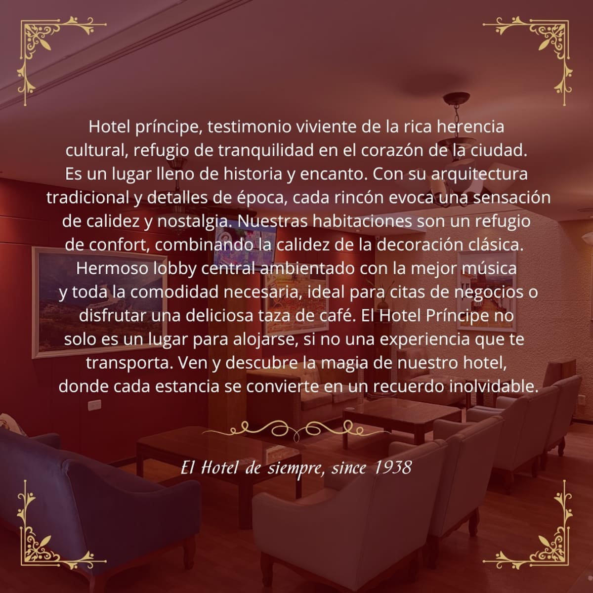 Gran dedicatoria al hotel.