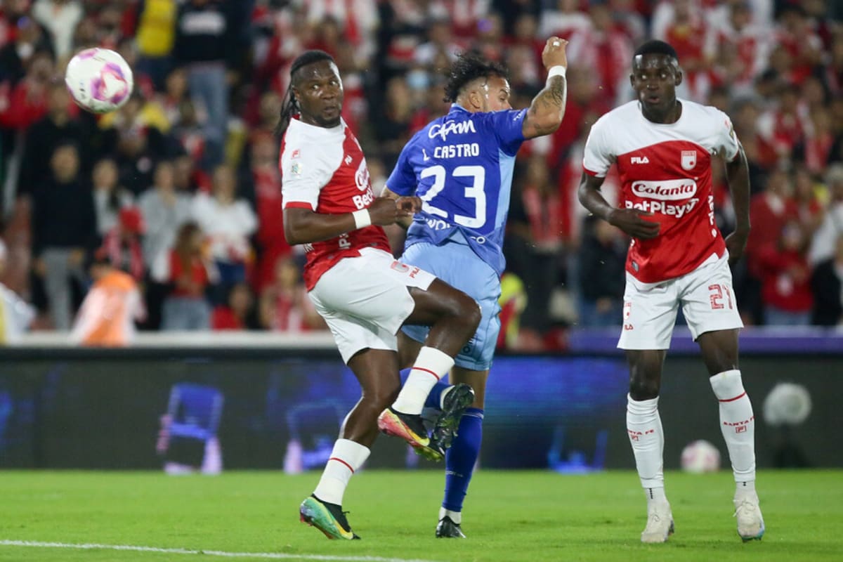Hugo Rodallega, de Santa Fe, habló del Grupo B de los cuadrangulares semifinales, donde se medirá contra Tolima, Bucaramanga y Fortaleza. Foto: Santa Fe.