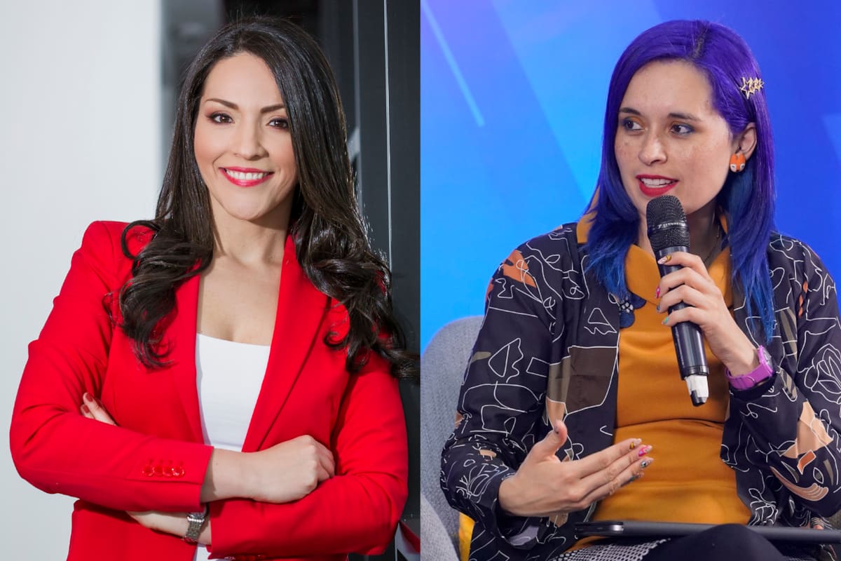 Lina María Correa García, directora de Talent Solutions (marca de ManpowerGroup) y Sindey Carolina Bernal Villamarín, viceministra de Transformación Digital del MinTIC. (Fotos suministradas / VANGUARDIA)