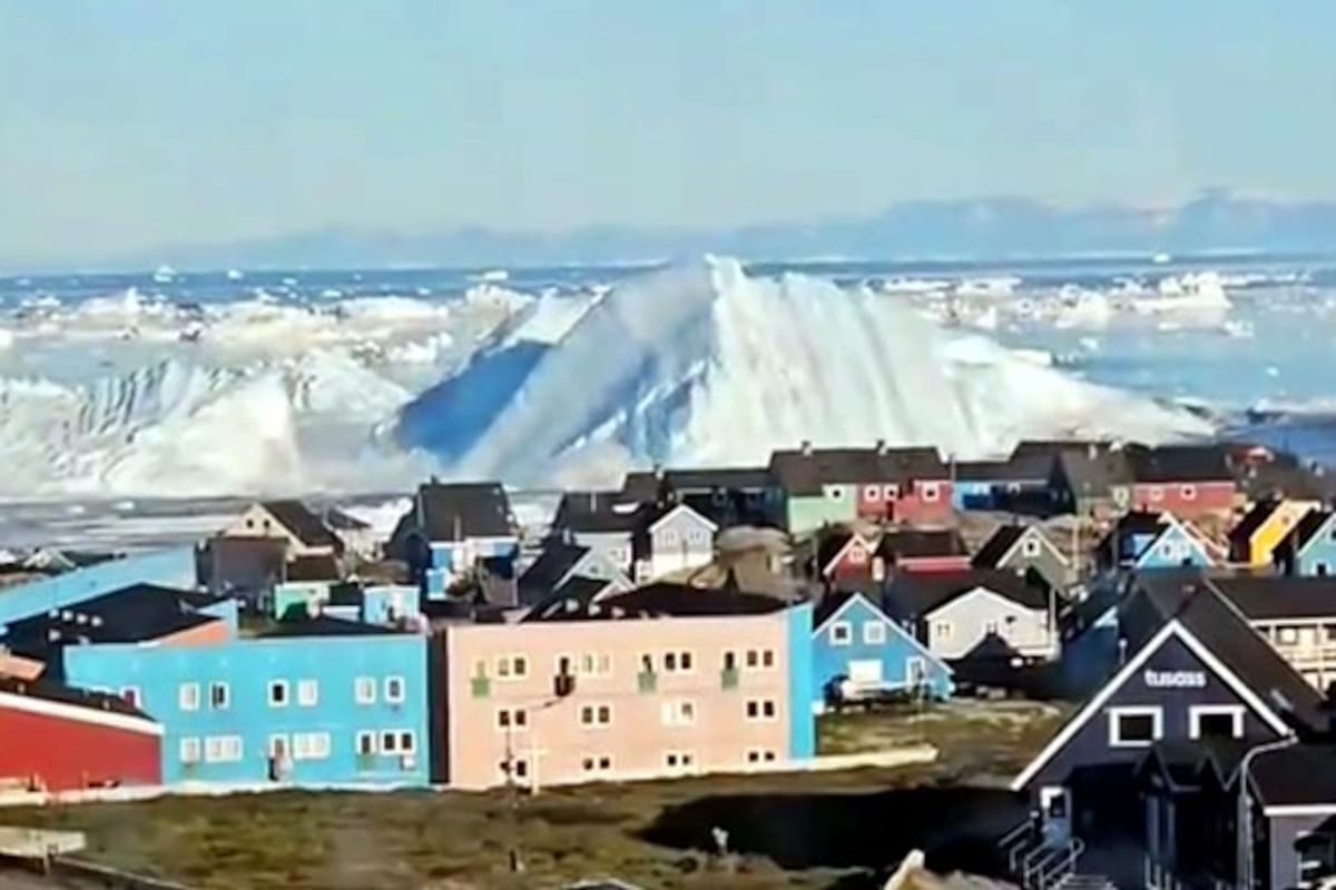 El fenómeno ocurrió cerca del fiordo de Ilulissat en Groenlandia y generó un fuerte oleaje sin dejar personas heridas ni daños materiales.