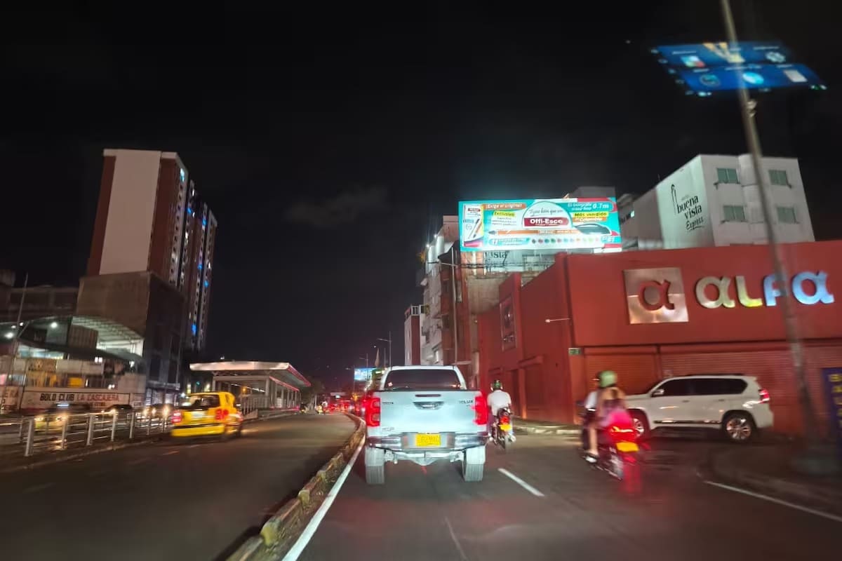 Sectores con problemas de iluminación en Bucaramanga.