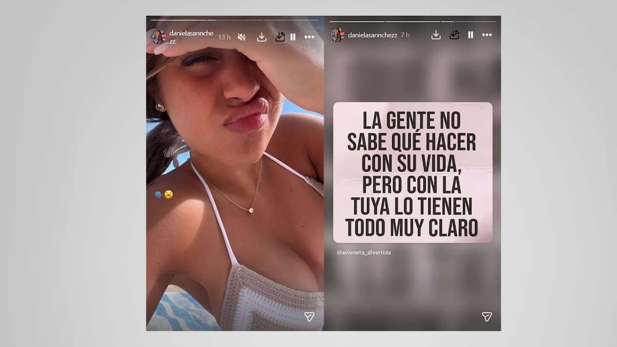 En una imagen publicada en sus redes sociales, Daniela Sánchez aparece haciendo un puchero junto a un mensaje que ha generado gran interacción entre sus seguidores. Capturas de imagen tomadas de: Instagram.