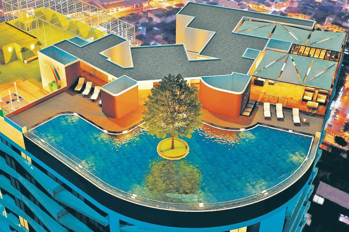 Las piscinas en la azotea del edificio es una tendencia que se impone en las zonas sociales. (Foto: Suministrada Urbacolombia)