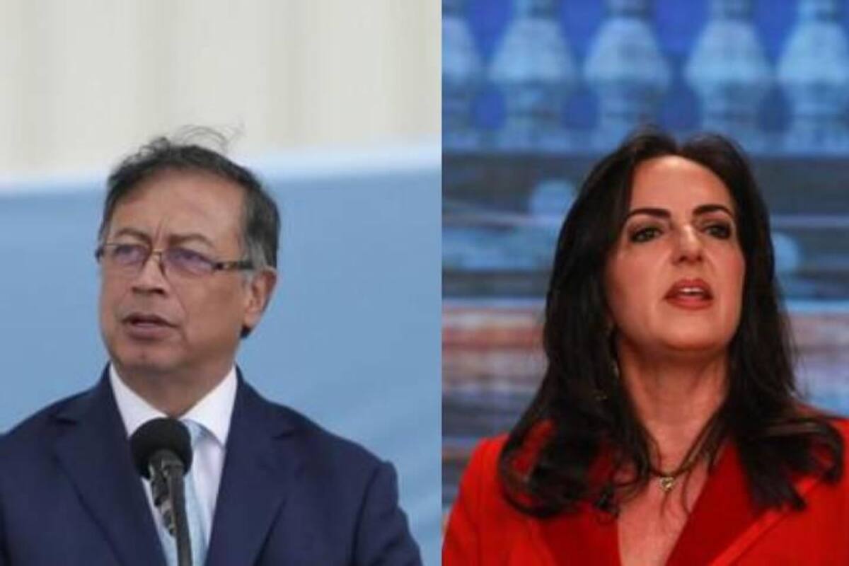 Presidente Gustavo Petro y senadora María Fernanda Cabal. Archivo / VANGUARDIA