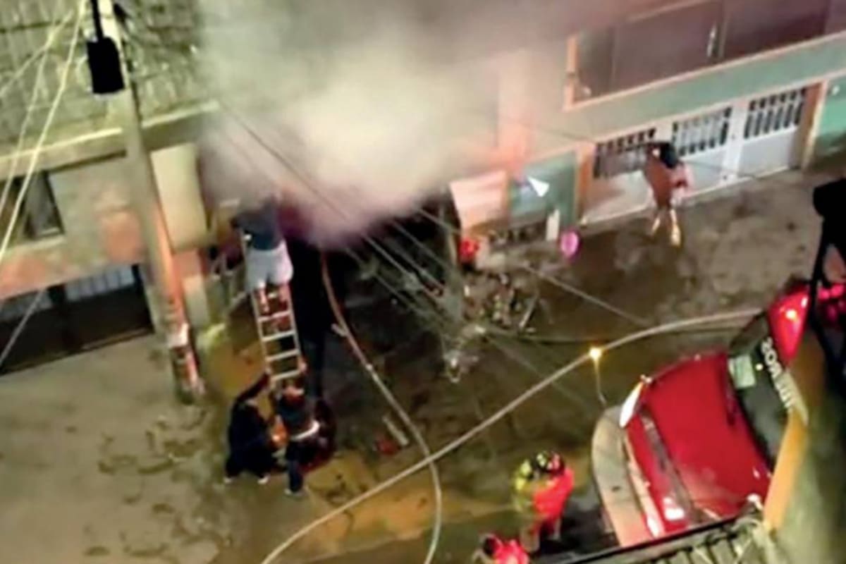 Incendio en la localidad de Bosa, en Bogotá. Foto: suministrada
