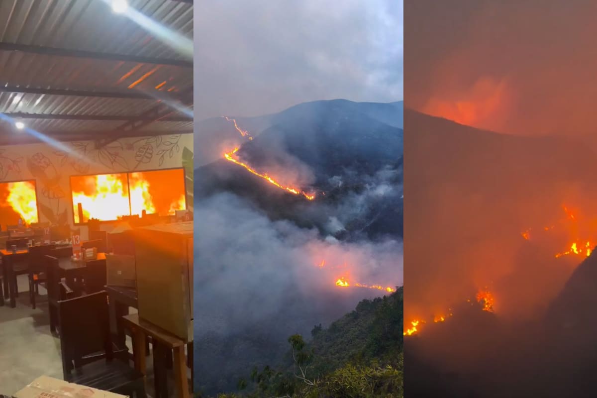 Incendio en Ábrego, Norte de Santander, ya habría consumido 3.000 hectáreas. Foto: captura de video X.