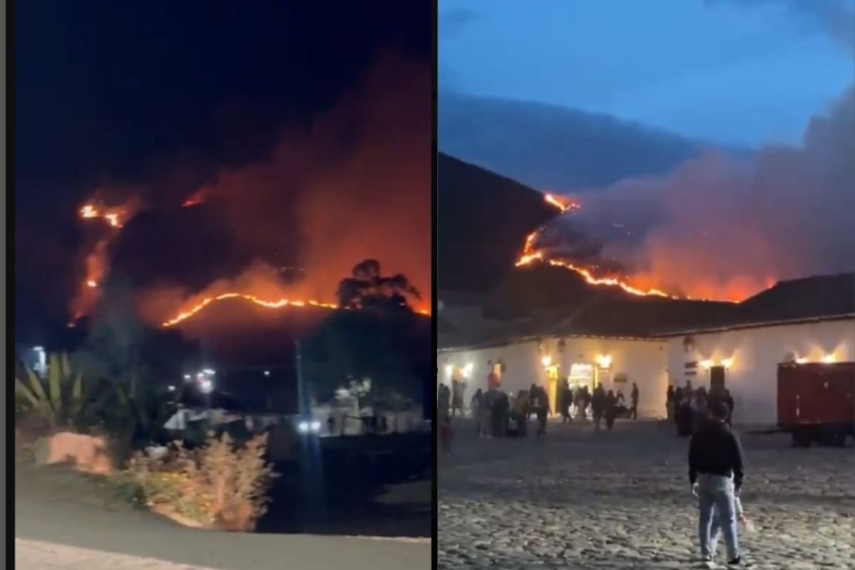 Incendio forestal en Villa de Leyva deja 290 hectáreas afectadas y activa operativo.|Foto: Captura tomada de video. / Vanguardia