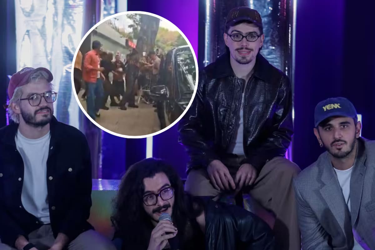 Un video viral muestra el momento en que Morat vivió un episodio de tensión en Argentina, luego de que una joven fan corriera hacia los músicos a la salida de un estudio.