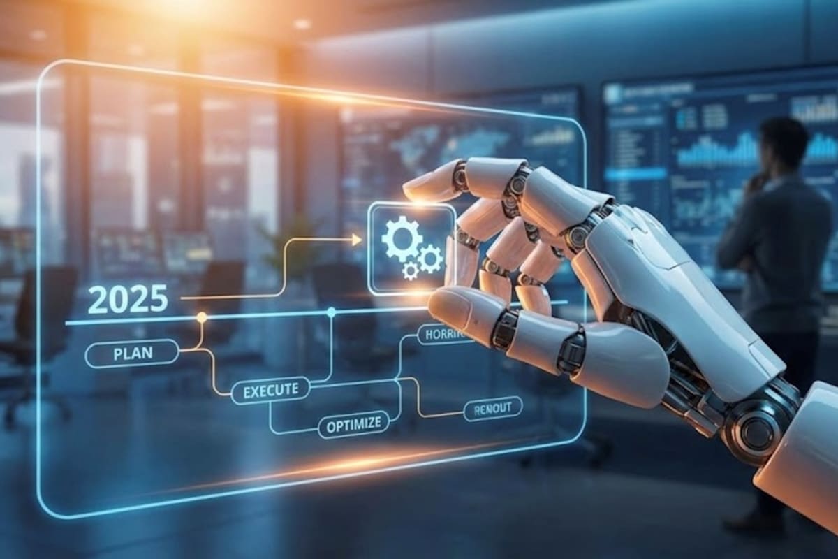 2025 fue el año en que la inteligencia artificial dejó de solo responder y empezó a hacer. // Foto: creada con IA