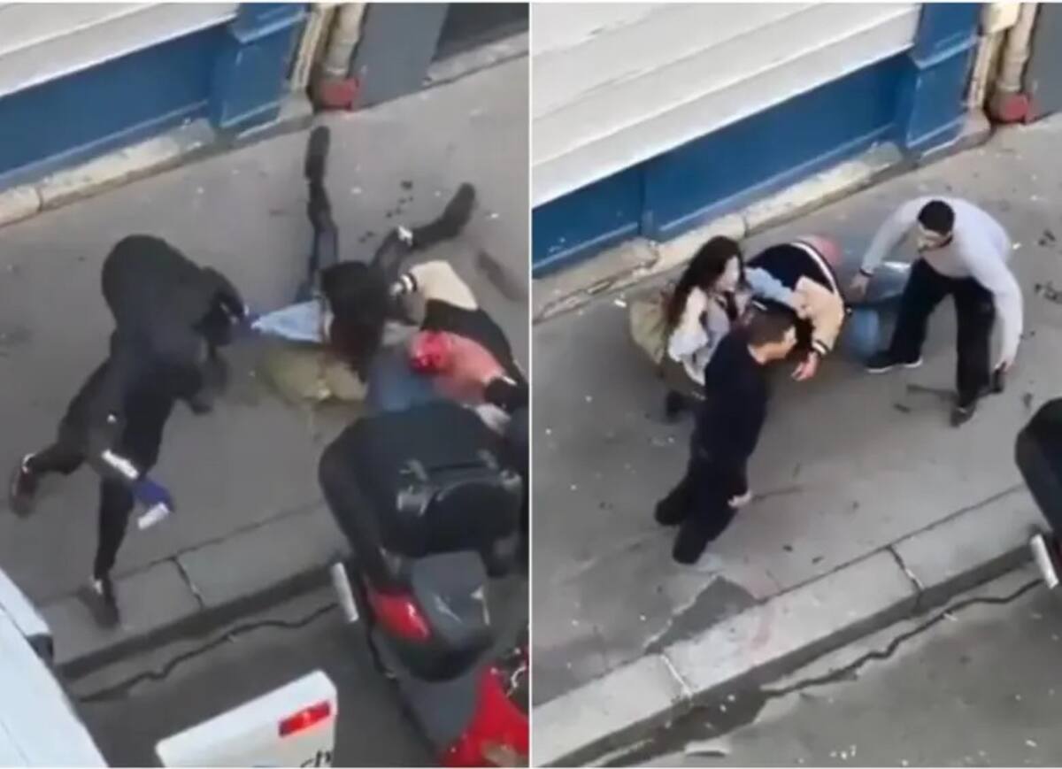 A esta mujer, que fue atacada mientras estaba con su bebé, la intentaron secuestrar varios sujetos encapuchados, pero gracias a su rebeldía y una ayuda extra se pudo salvar. | Foto: El Colombiano
