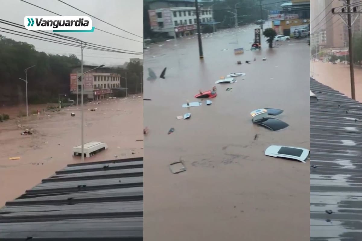 Tormentas extremas en China vuelven a elevar el caudal de los ríos y cientos de aldeas permanecen en alerta máxima por deslizamientos.
