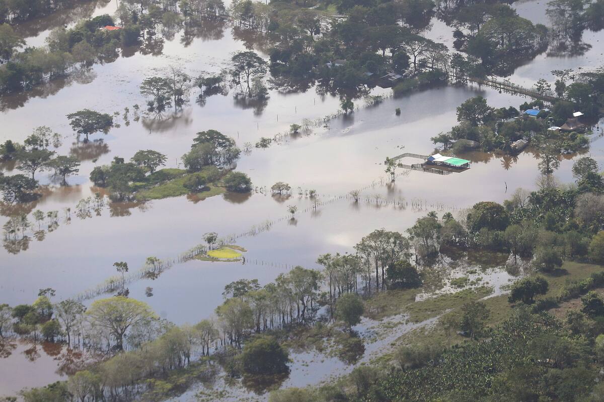 Inundaciones en zona rural del sur del departamento de Córdoba.
Foto: EFE/ Carlos Ortega