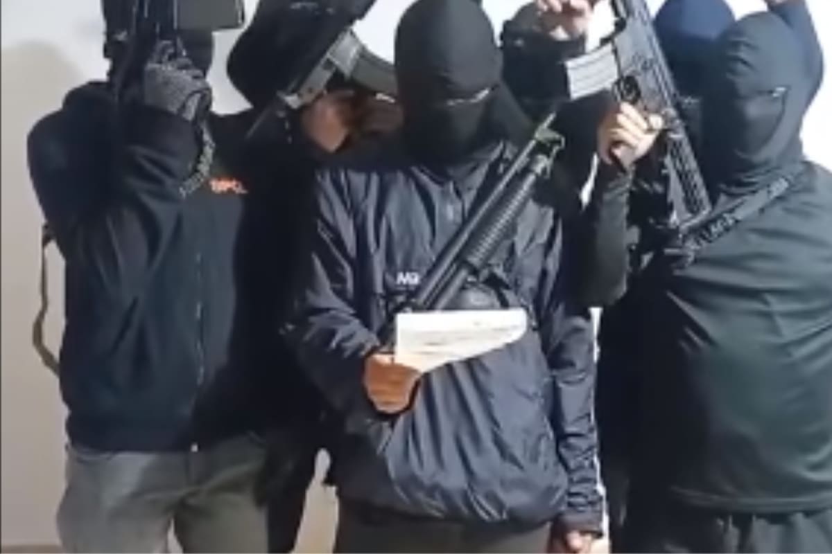 Investigan video de encapuchados armados que lanzan amenazas en Piedecuesta