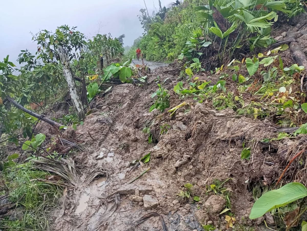 Afectaciones por lluvias en Santander.