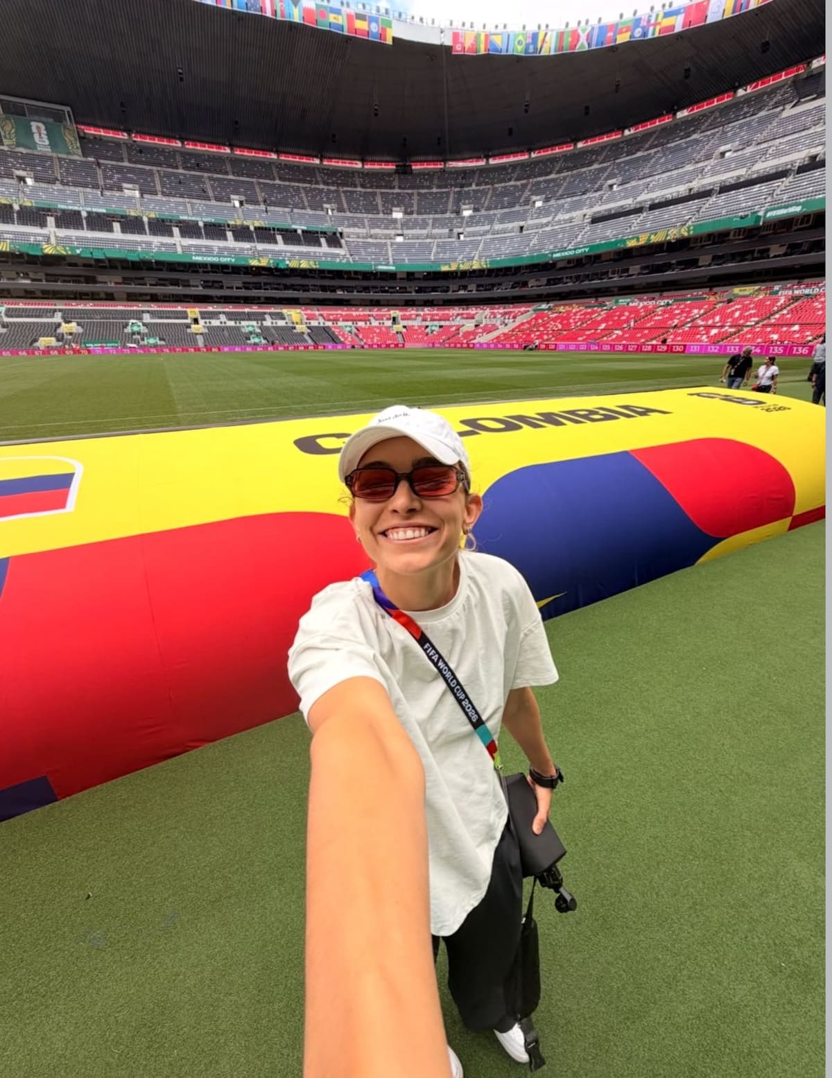 Isabella, en estadio Azteca de ciudad México. Mundial 2026.